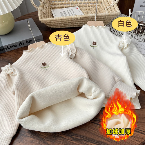 韩版长袖小花女童打底衫