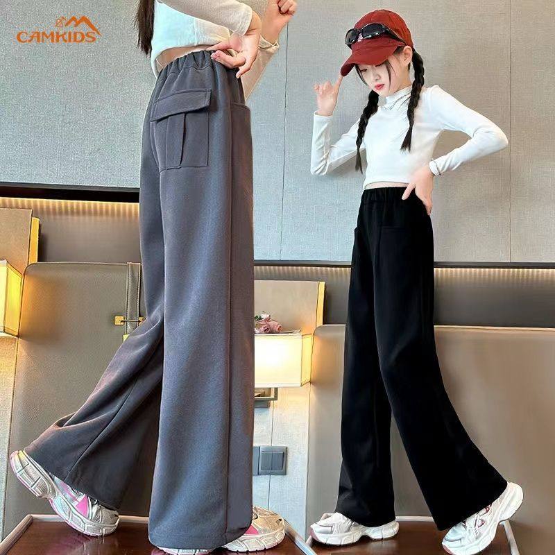 女童裤子2026春秋款直筒裤中大童休闲阔腿裤针织工装裤女孩长裤潮,童装/婴儿装/亲子装,裤子,淘宝优惠券,粉丝福利购,淘宝优惠卷