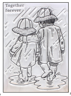 scrapbook DIY相册卡片透明印章 手账 硅胶印章 水晶印章 ST-798