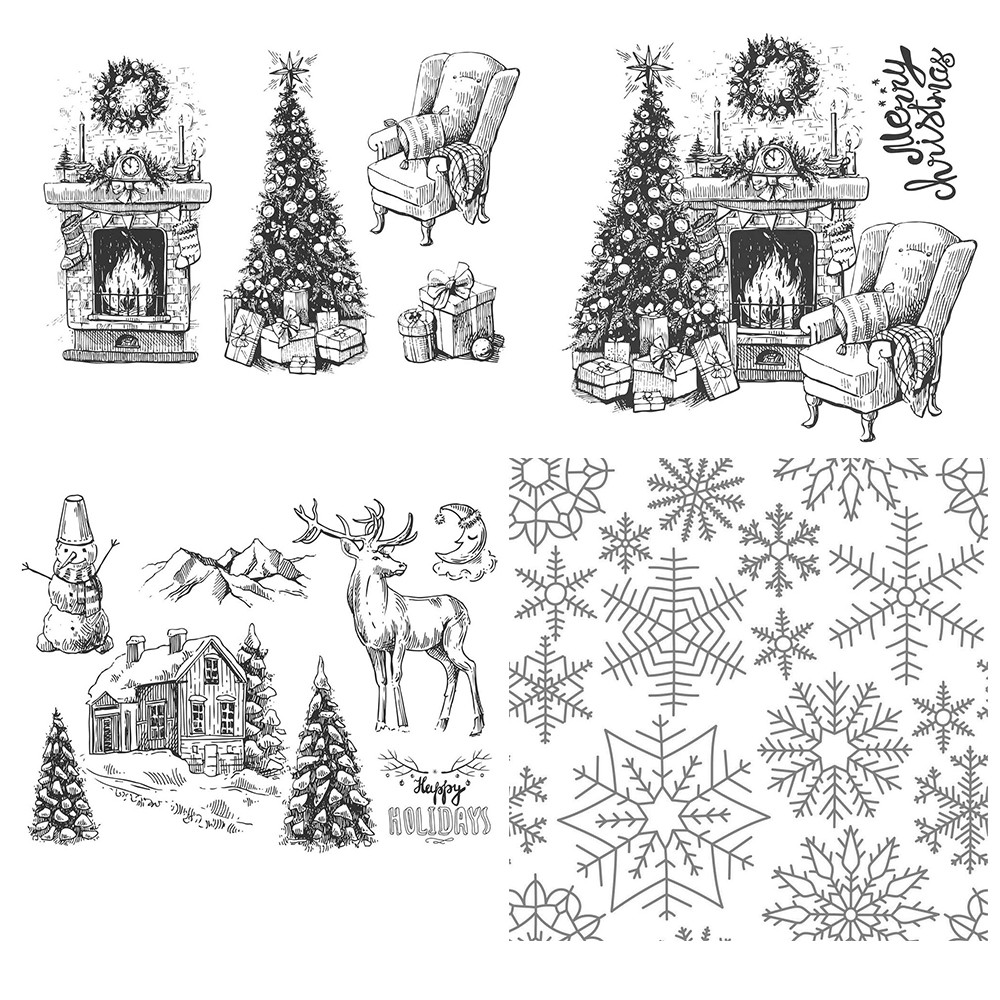 章先生 clear stamp手账 圣诞透明印章图章 硅胶 软胶印章 橡皮章