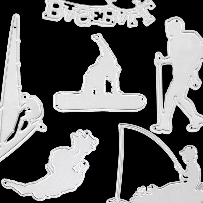 scrapbook DIY 贺卡卡片相册制作工具 DIY刀模切割模版 运动系列