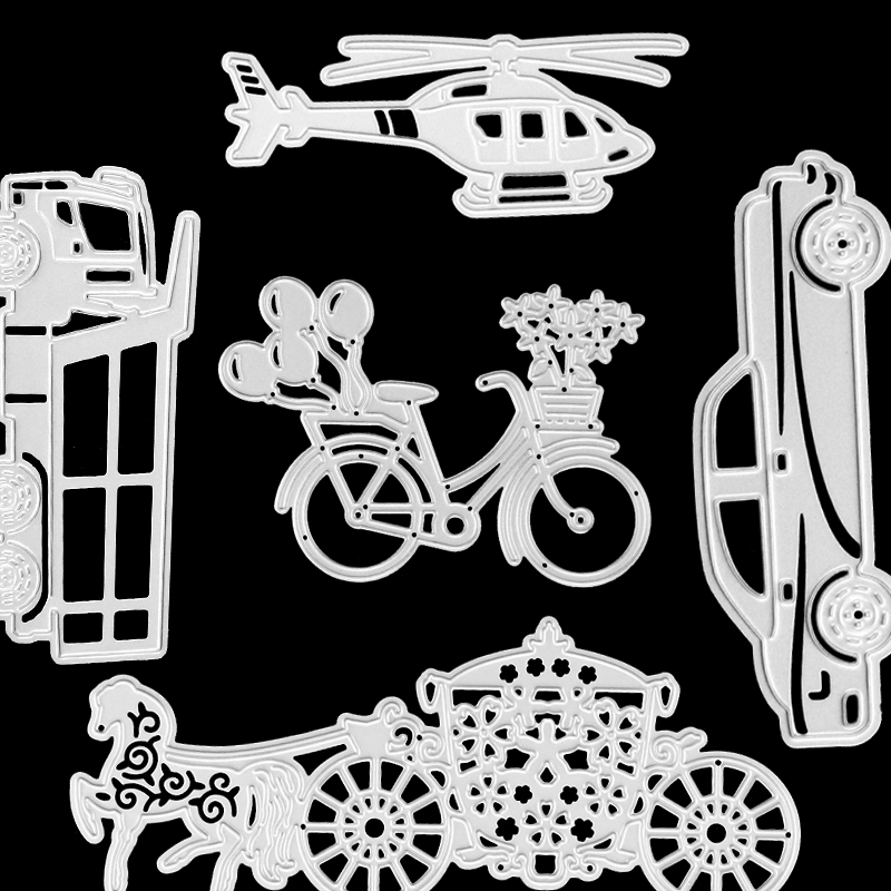 scrapbook DIY贺卡卡片相册制作工具DIY刀模切割模版交通工具系列