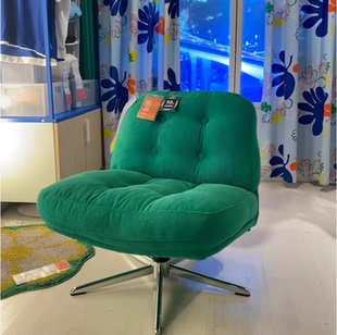 宜家国内代购杜威林格扶手椅灰色绿色单人沙发限量版复古风网红