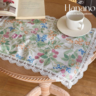 法式ins田园小清新餐垫布微波炉打印机碎花万能盖巾蕾丝防尘桌垫