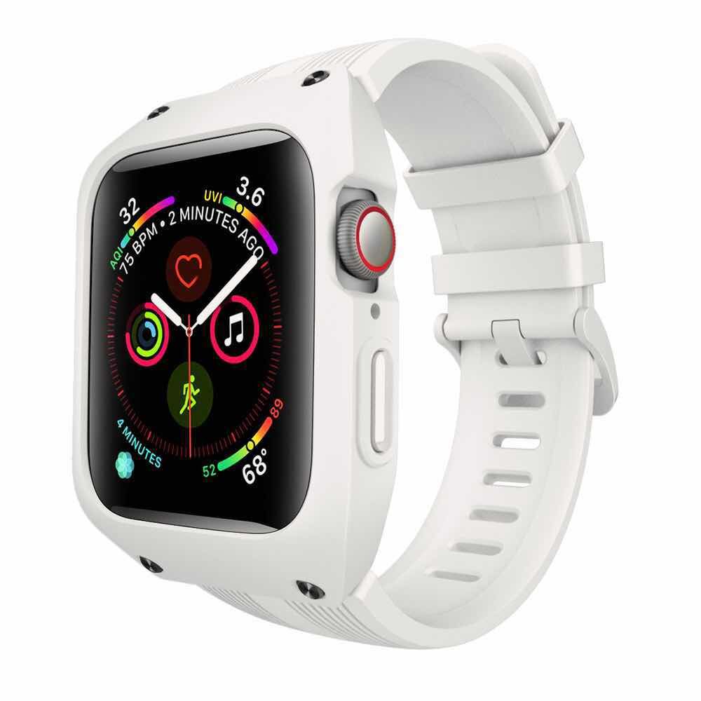 适用apple watch SE表带金属表壳iwatch 4 5 6 7 8 9代苹果手表一体运动表带防摔套45mm41男女series 9保护壳