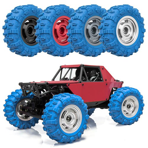 RC 1.45寸十字轮毂JC胎皮红蓝1/18TRX4M1/24 SCX24 FMS Ascent-18