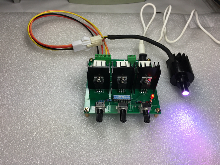 红绿蓝RGB三色LED 3*1W点光源带光源控制器调节板RGB Controller