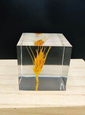 麦穗水晶夜灯永生花摆件毕业礼物