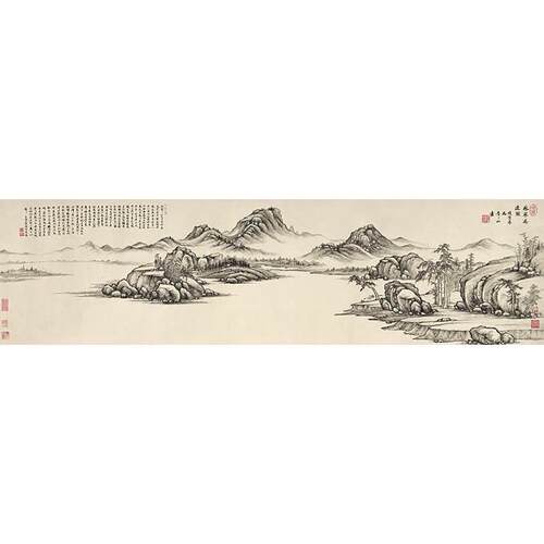 高清复刻明代项圣谟林泉