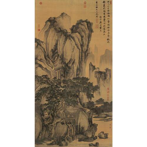 高清复刻明代唐寅伯虎山