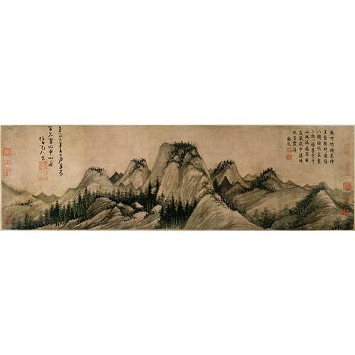 高清复刻元代吴镇中山图