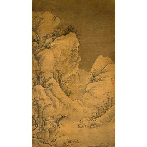 高清复刻元代曹知白雪山