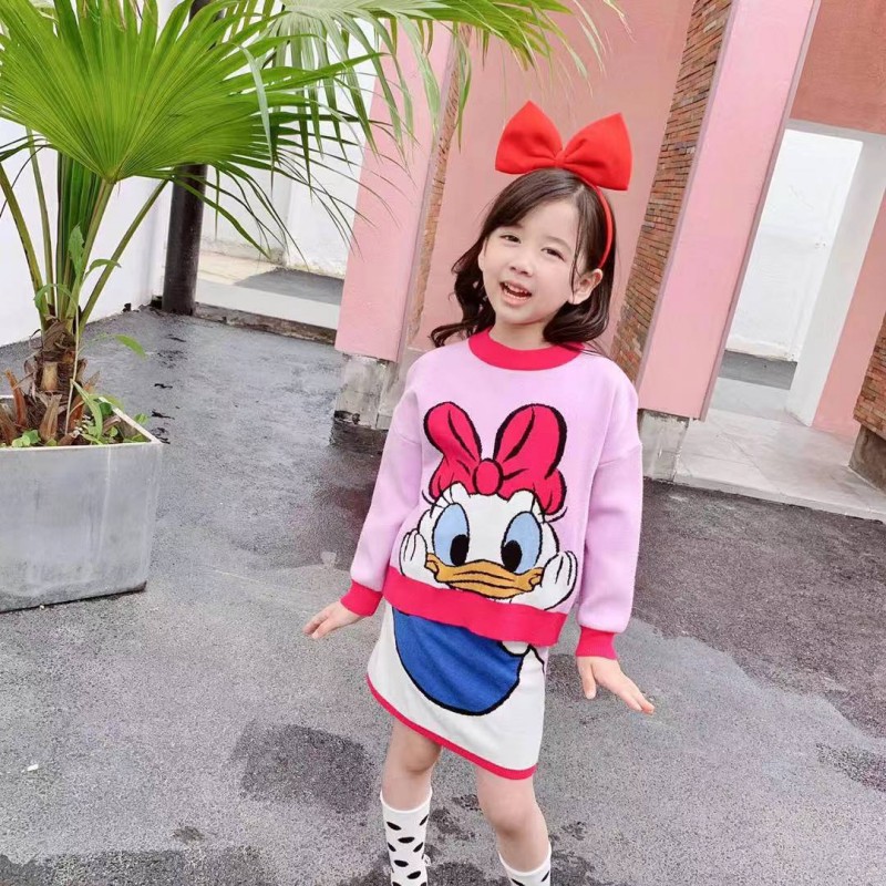 【恕恕】春秋冬新品 女童 卡通针织套头毛衣 半裙 兔绒包芯纱套裙