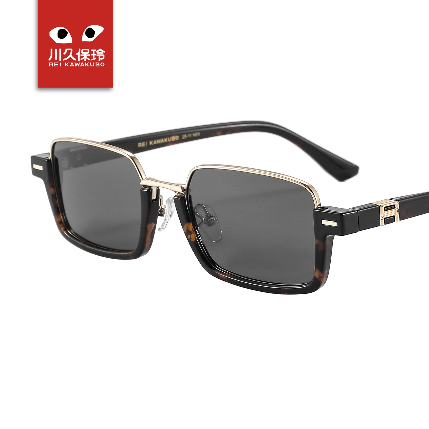 川久保玲复古方形下半框老钱风墨镜女2026新款太阳镜男偏光3985