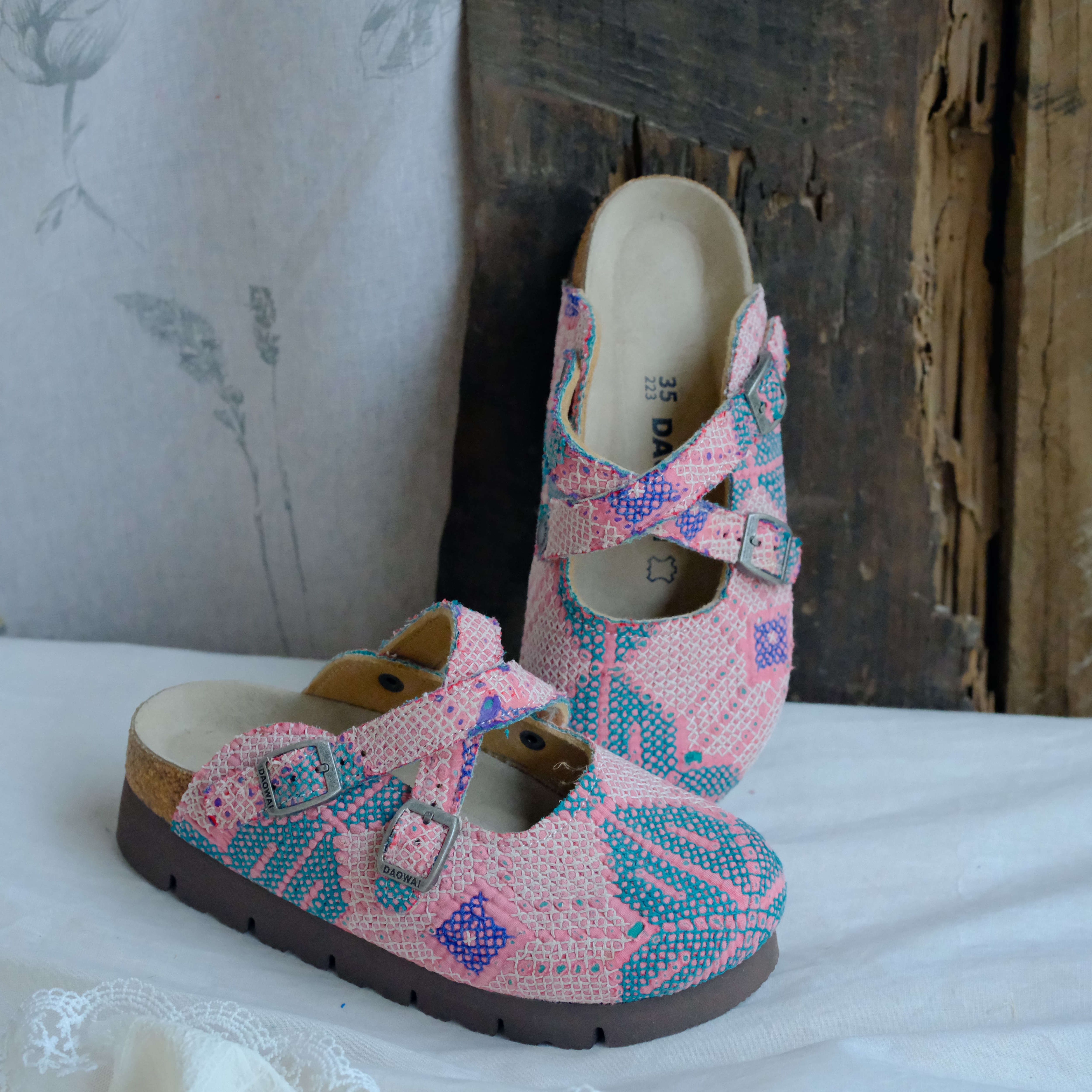 Bhoomi古布勃肯鞋时尚百搭单品手工个性撞色复古一鞋一拍35-7H