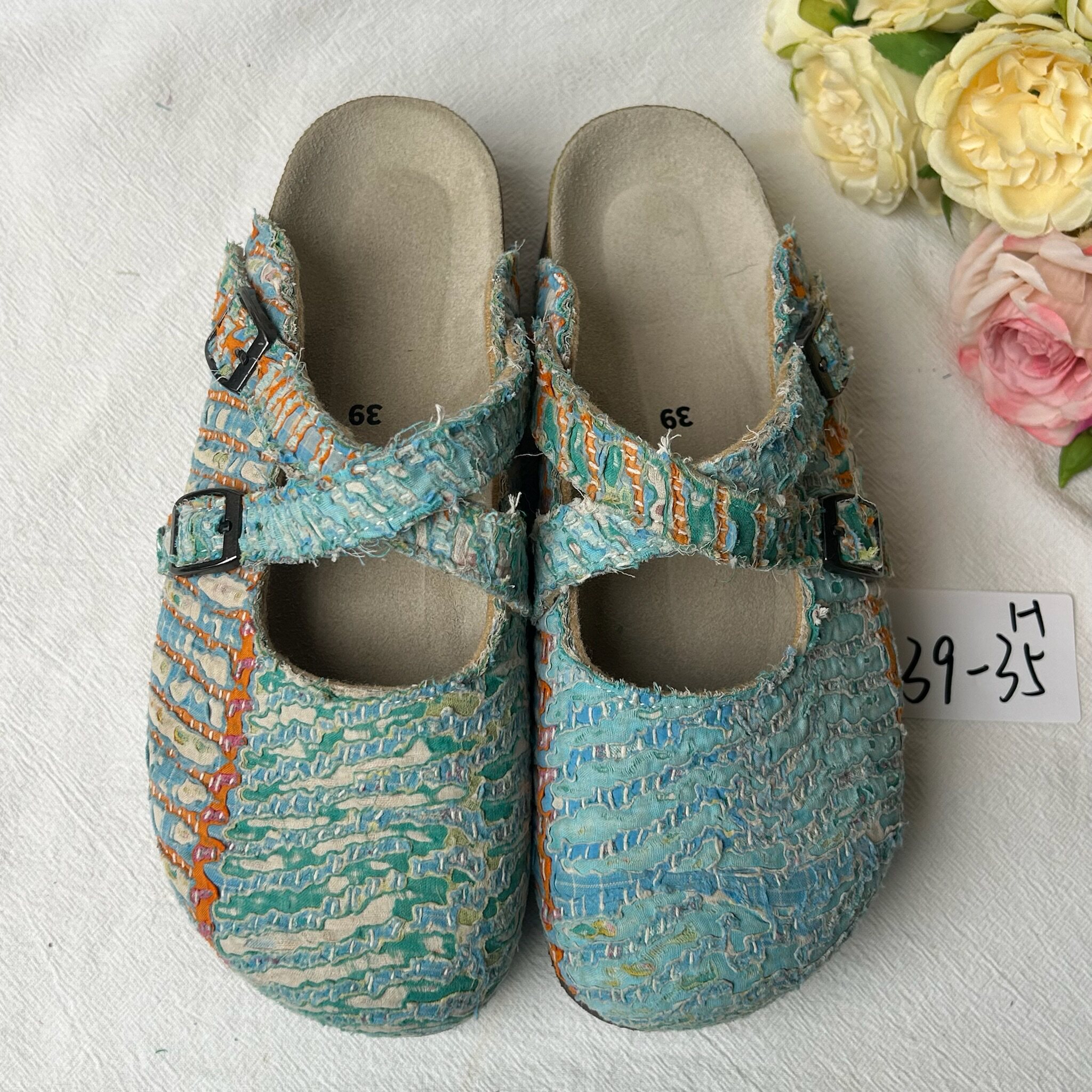 Bhoomi古布勃肯鞋时尚黄色复古系单品手工个性撞色一鞋一拍39-35H图片