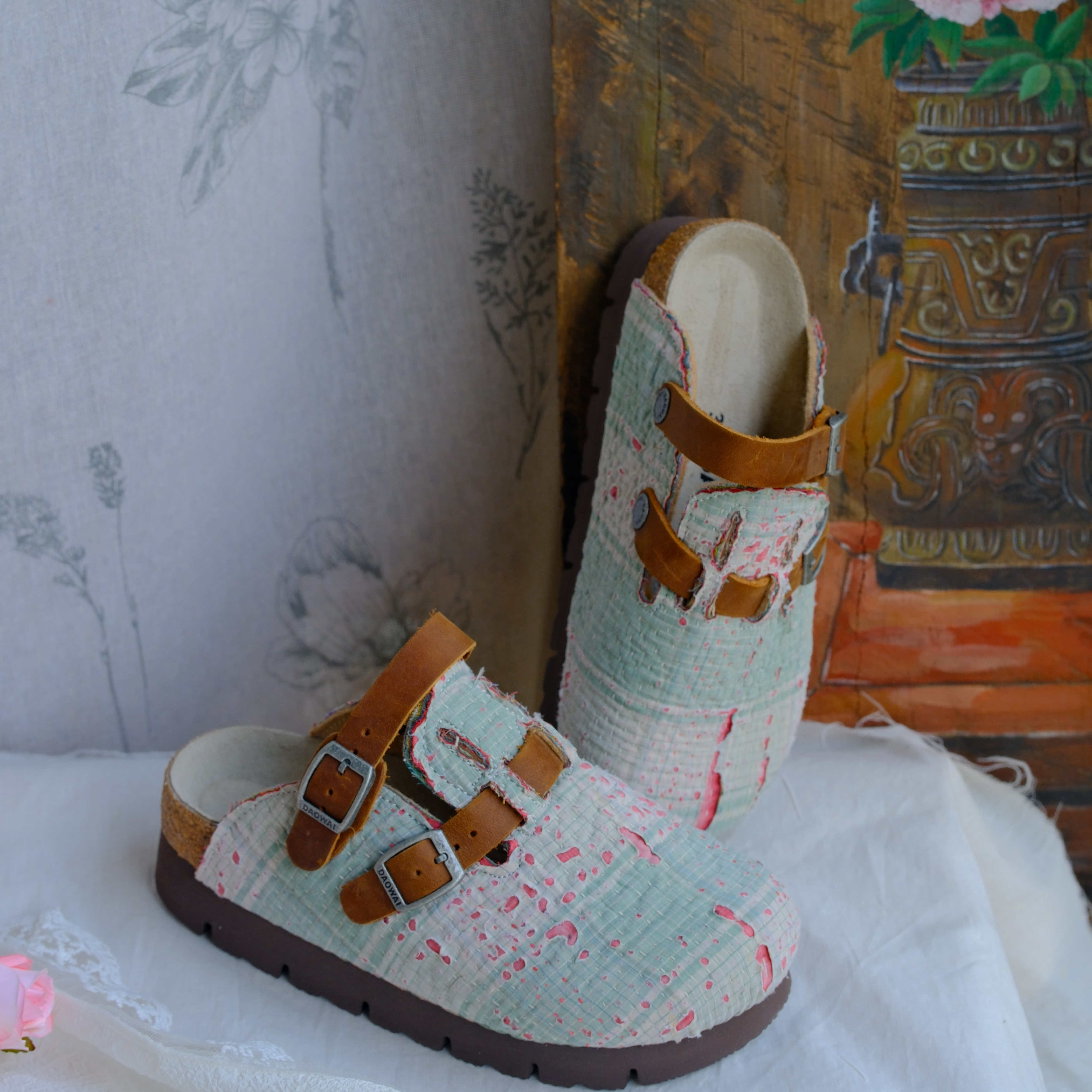 Bhoomi古布勃肯鞋时尚百搭单品手工个性撞色复古35-15H