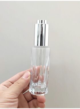 透明玻璃滴管分装瓶高级按压式食品级婴儿茶油精油分装瓶空瓶30ML