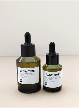 加厚绿色玻璃斜肩精油分装瓶  高端美容院医美胶头滴管瓶15 60ML