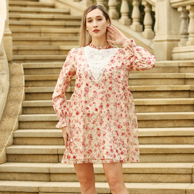 五丁目衣舍淑女气质A字连衣裙