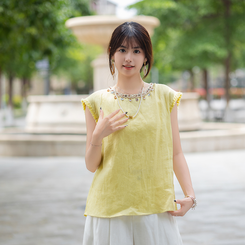 复古马甲女宽松显瘦百搭上衣