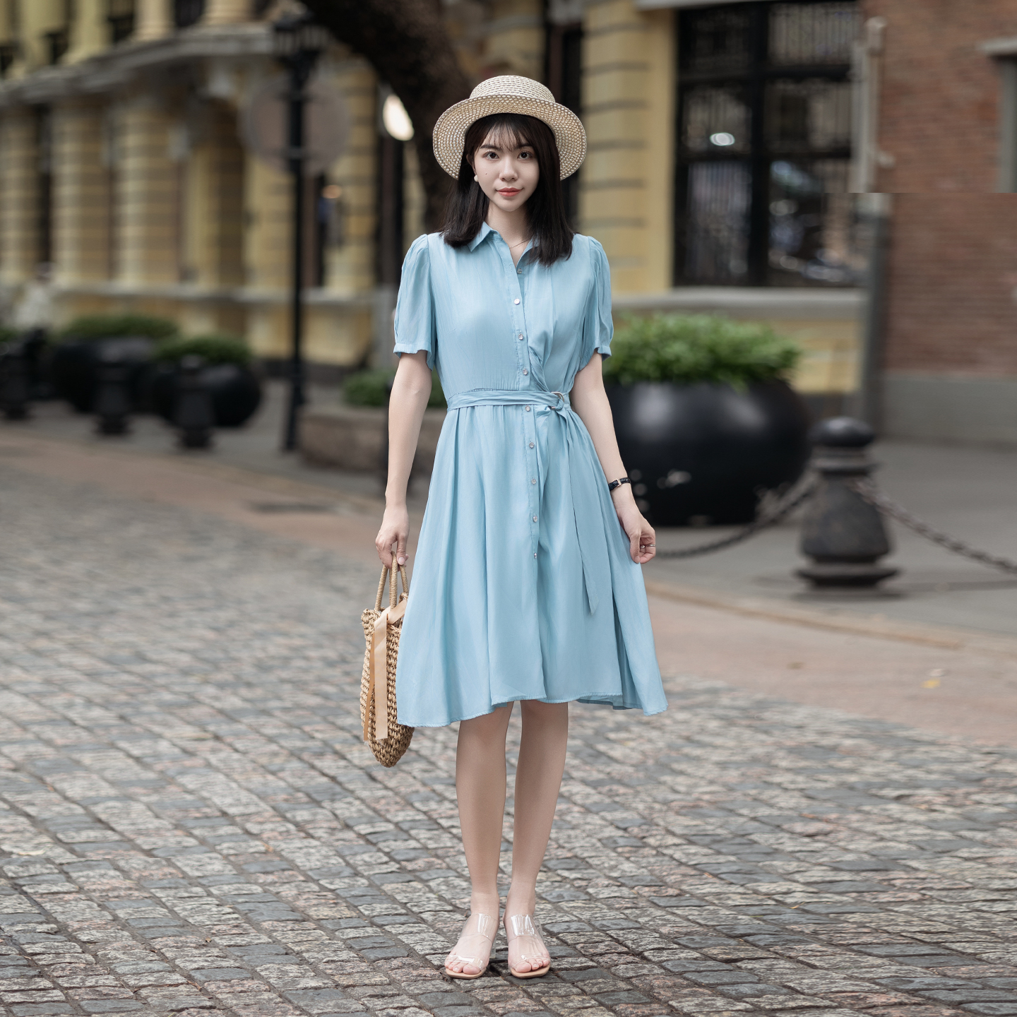 夏季薄款连衣裙潮流百搭女