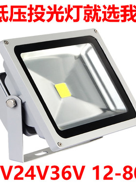 低压12V24VLED投光灯 户外电瓶灯船用灯具夜钓灯10W20W30W50W100W