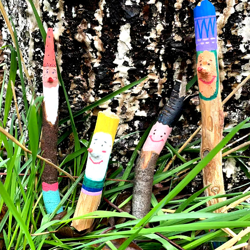 天然原木树枝插画幼儿园手工diy装饰木棍材料干树枝健康环保创意图片