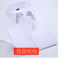 Summer thin white shirt, men's short-sleeved business and professional work clothes, blue shirt, men's half-sleeved one-inch work clothes thumbnail 5