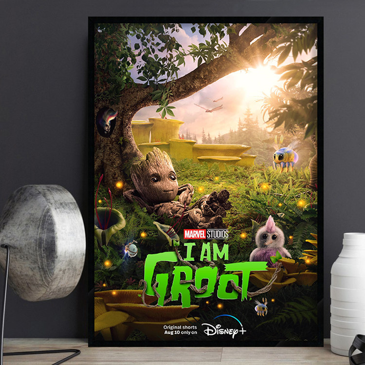 I Am Groot 我是格鲁特 电影海报装饰画 漫威英雄儿童房床头壁画