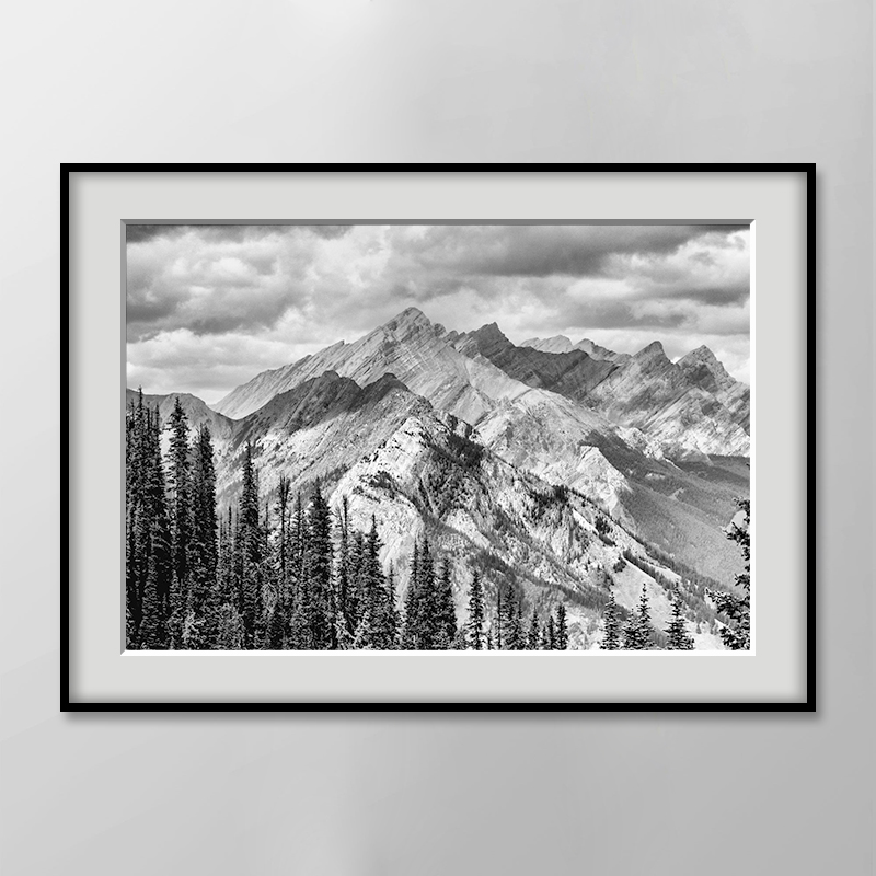 ansel adams 安塞尔·亚当斯黑白摄影装饰画自然风景简约书房壁画