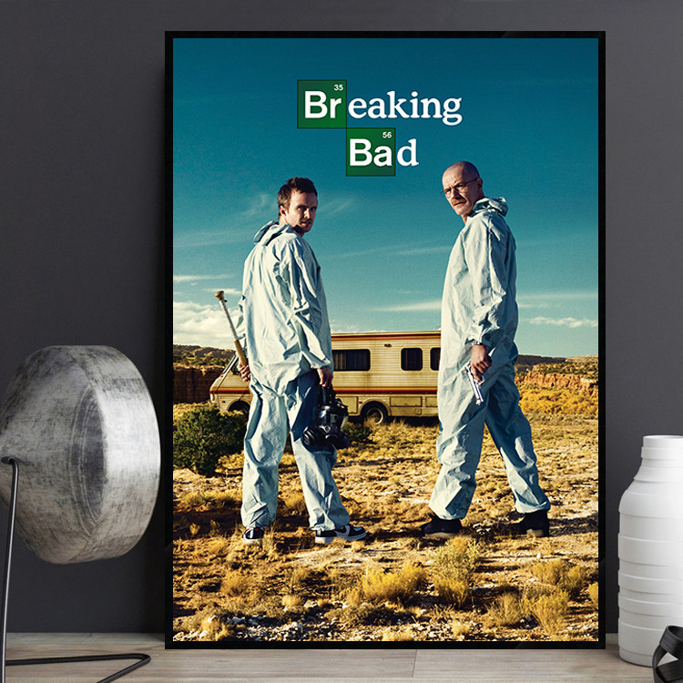 breaking bad 绝命毒师经典美剧电影海报装饰画个性书房床头挂画