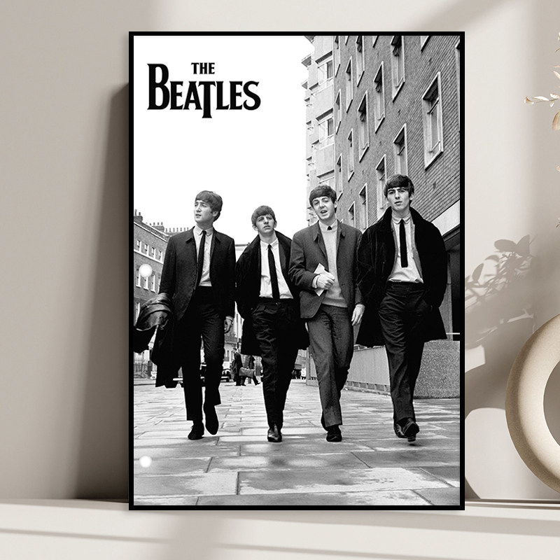 The Beatles 甲壳虫乐队音乐明星海报英伦摇滚装饰画文艺酒吧挂画