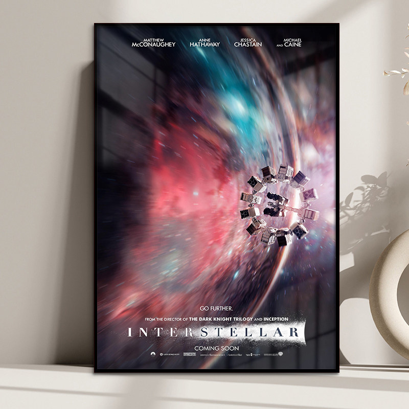 Interstellar 星际穿越科幻电影海报装饰画客厅影院主题酒吧壁画