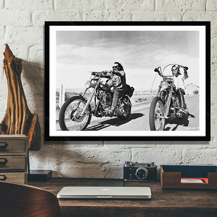 Easy Rider 逍遥骑士经典电影海报装饰画复古西部风格酒吧壁挂画
