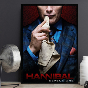 Hannibal 汉尼拔 欧美电影海报装饰画影院酒吧挂画工业风卧室壁画