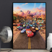 饰画动漫卡通个性 电影海报装 男孩儿童房床头挂画 赛车总动员 Cars