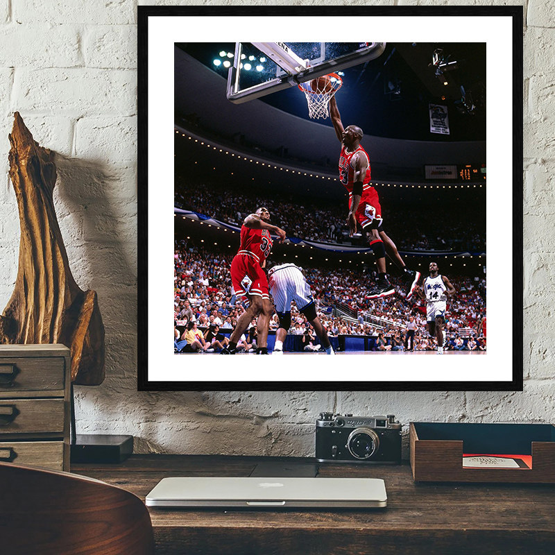 michael jordan 迈克尔·乔丹 NBA明星海报书房卧室床头墙面壁画