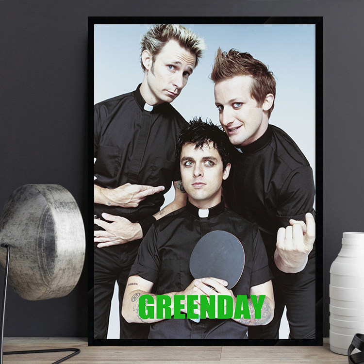 Green Day 绿日乐队 海报朋克摇滚明星酒吧装饰画酒店KTV挂画壁画