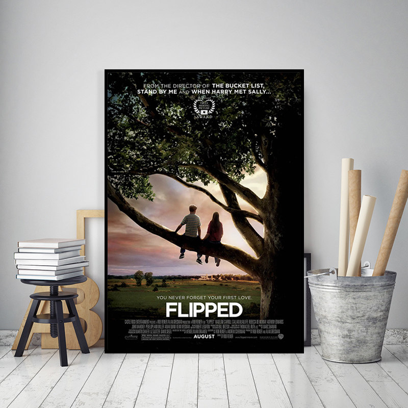 Flipped 怦然心动经典爱情电影海报装饰画小清新主题酒店床头挂画