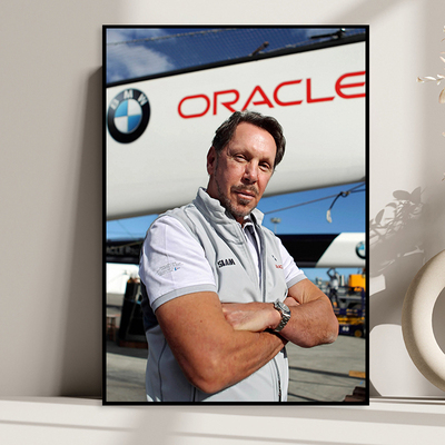 larry ellison 拉里埃里森海报企业家名人挂画书房办公室励志壁画