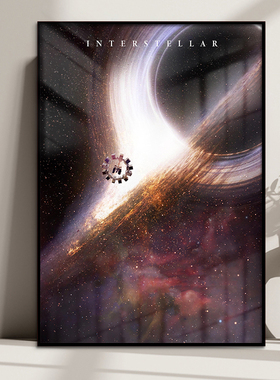 星际穿越Interstellar诺兰科幻电影海报装饰画客厅卧室酒店挂画
