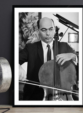 Janos Starker 亚诺什斯塔克 大提琴家教室琴房学校装饰画壁挂画