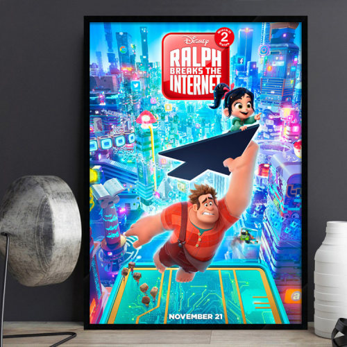 Wreck-It Ralph破坏王电影海报装饰画简约卡通儿童房床头墙画挂画
