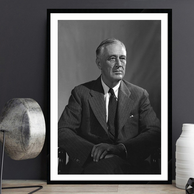 Roosevelt 罗斯福海报 美国总统伟人装饰画办公室会议室书房壁画