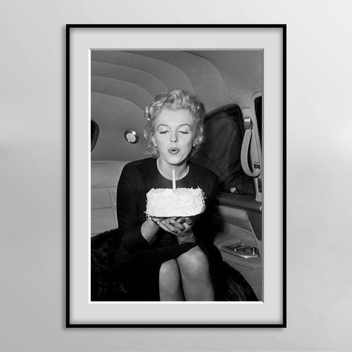 Monroe 玛丽莲梦露海报黑白摄影装饰画复古性感美女酒吧客厅挂画