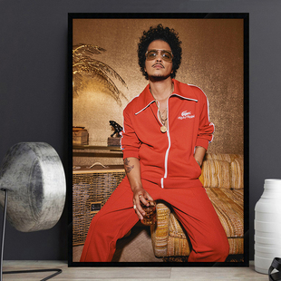 Bruno Mars 布鲁诺·马尔斯 火星哥 欧美明星海报装饰画酒吧壁画