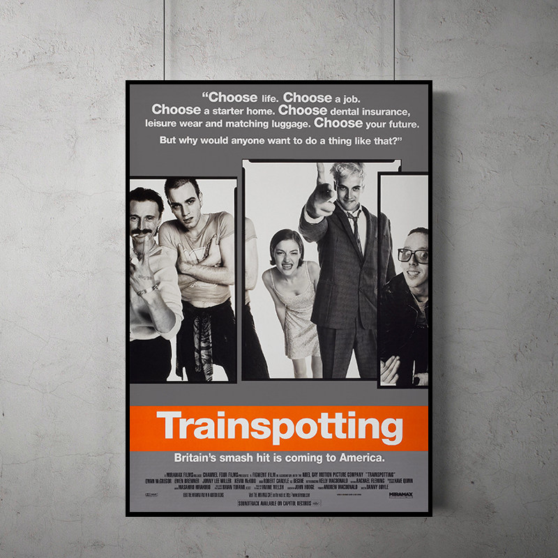 Trainspotting 猜火车经典电影海报装饰画主题酒店个性床头挂画