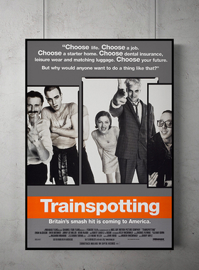 Trainspotting 猜火车经典电影海报装饰画主题酒店个性床头挂画