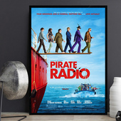 Boat 饰画影院酒吧有框宿舍挂画 电影海报装 That Rocked海盗电台